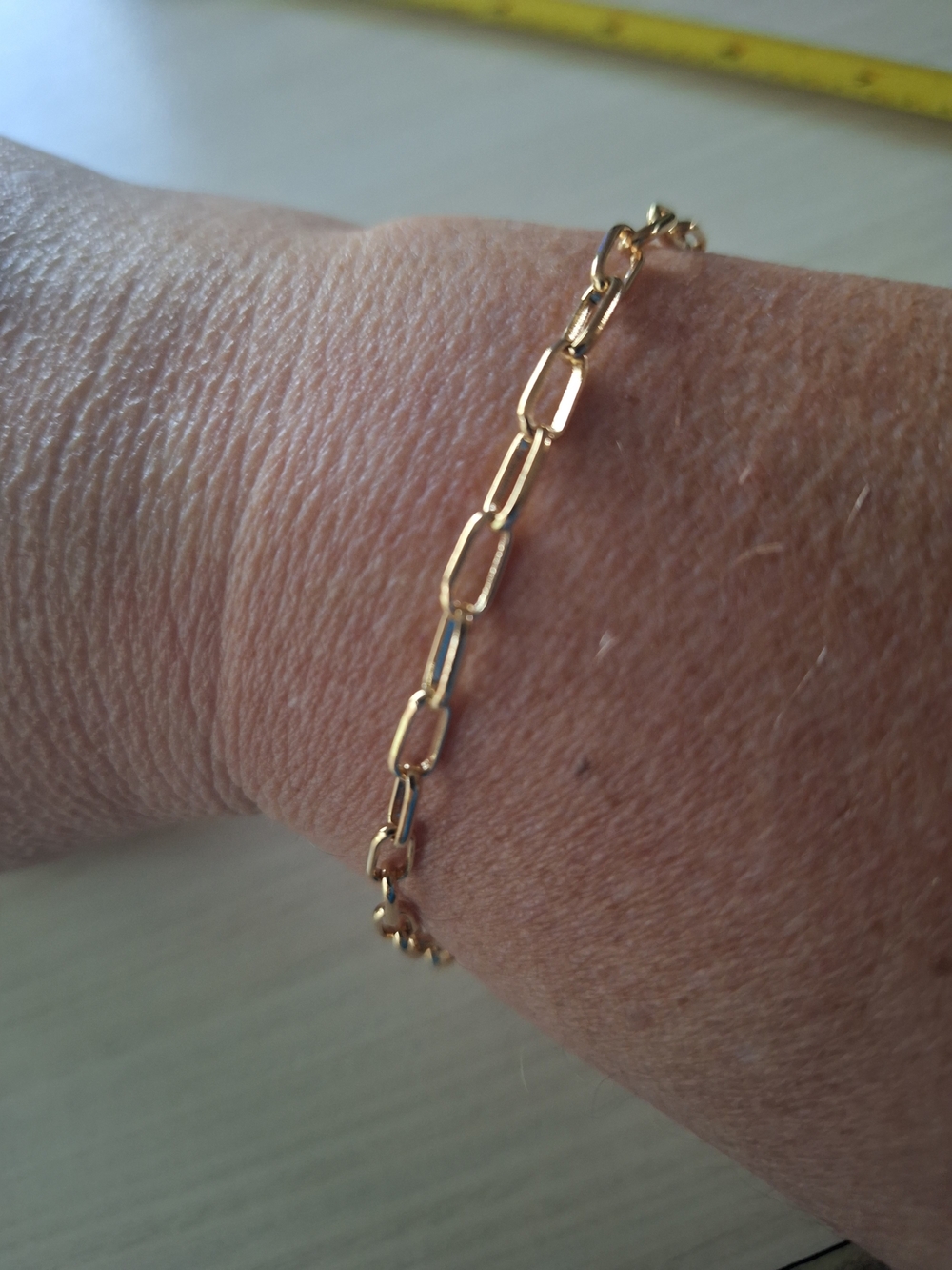 Delicate Gold Paper Clip Link Anklet Or Bracelet